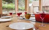 Eating in the garden-room is just as much fun, especially on a summer evening. - Thumbnail Image