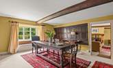 This dining-room still has its historic wooden panelling. - Thumbnail Image