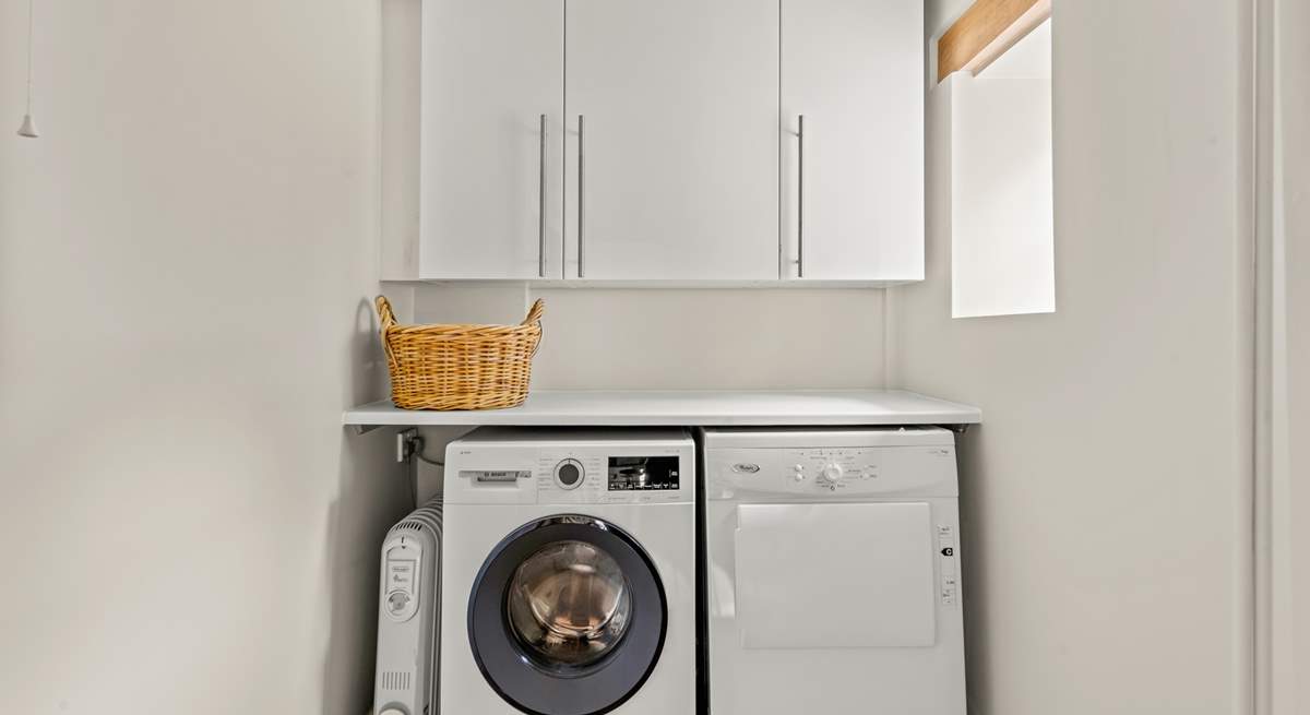 There's a handy utility room.