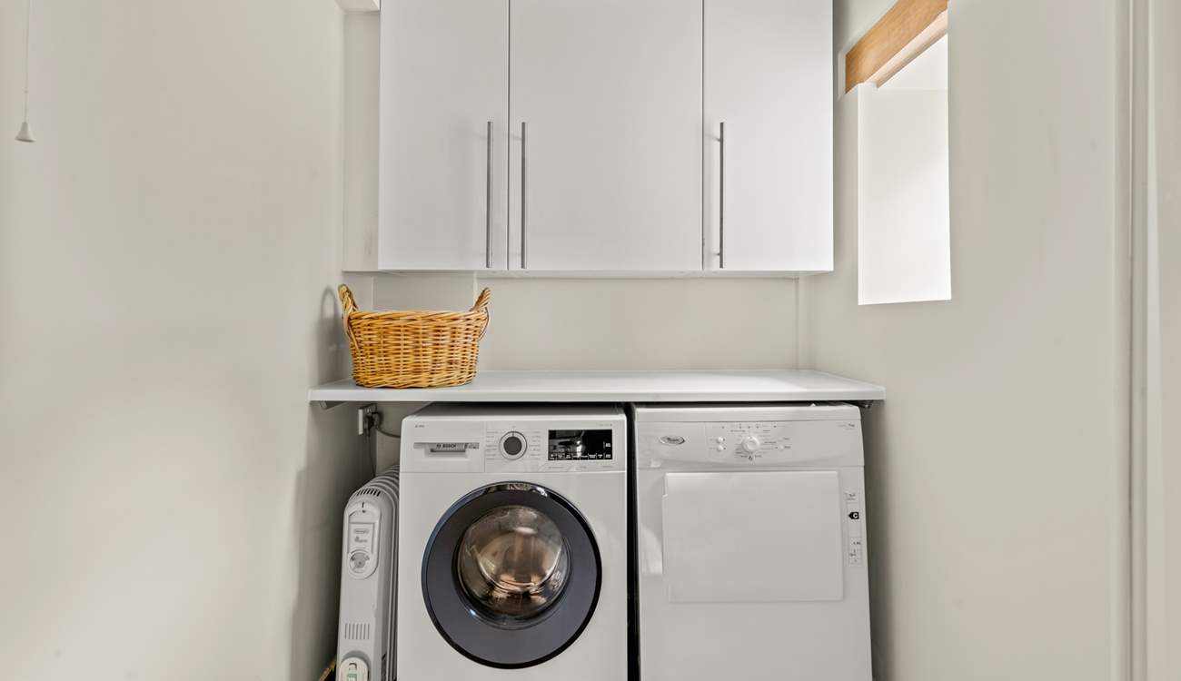 There's a handy utility room.