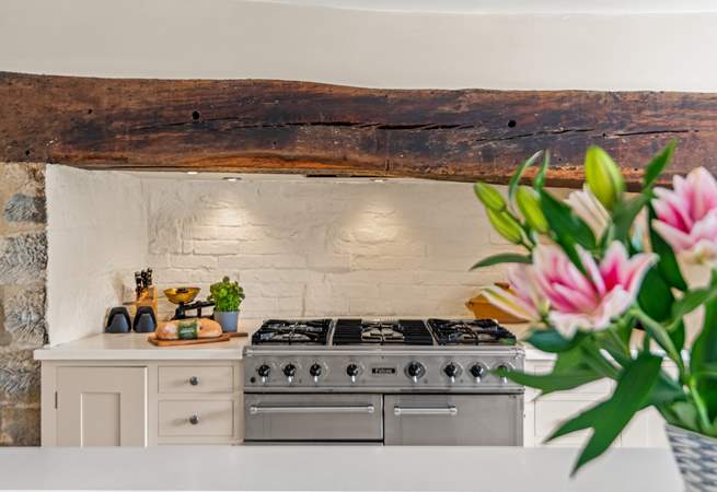 There is a superb range cooker in the original inglenook fireplace.