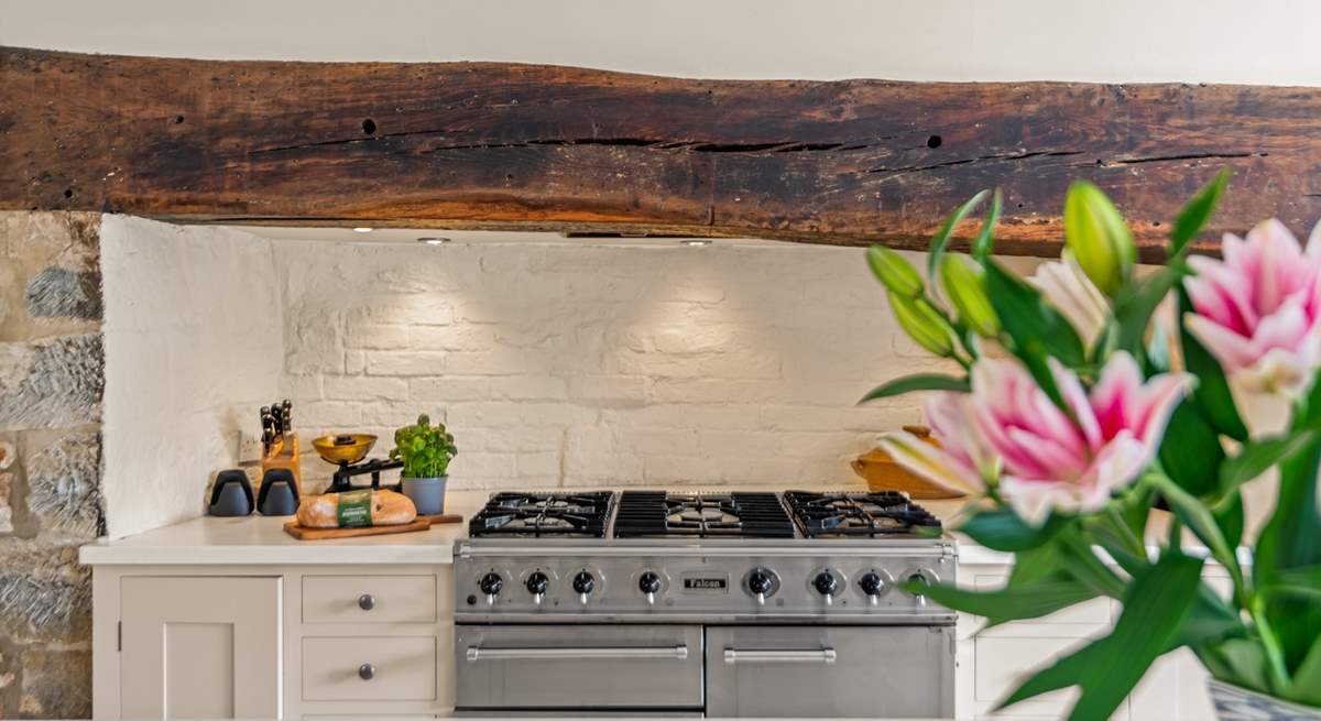 There is a superb range cooker in the original inglenook fireplace.