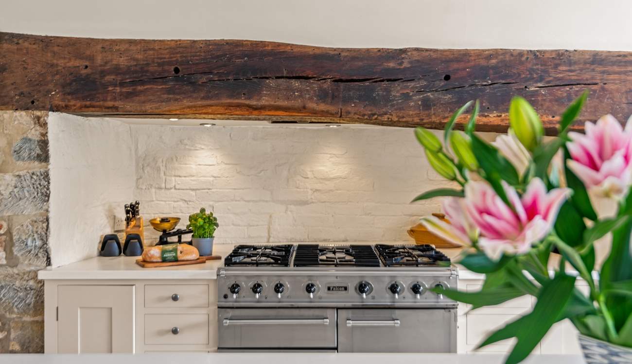 There is a superb range cooker in the original inglenook fireplace.