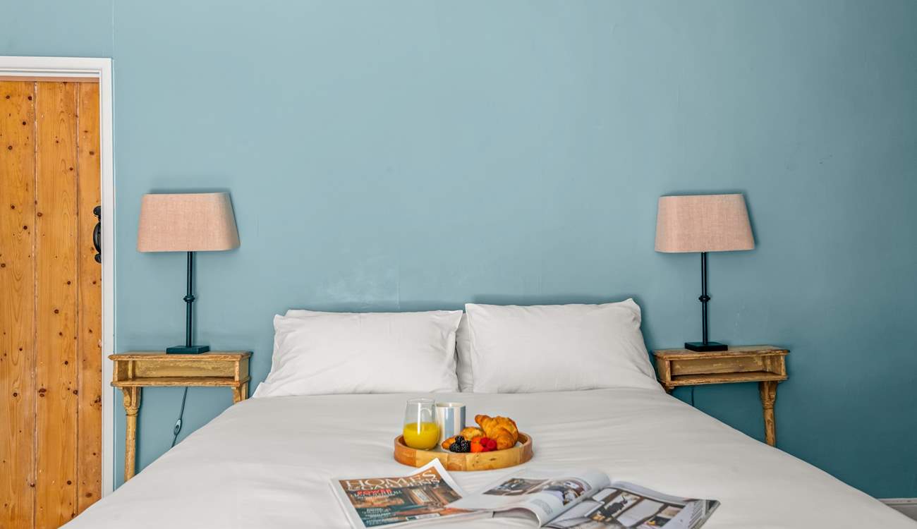 The door to the left leads to a little landing and stairs to the shower-room and the lower ground floor bedroom. There's a door to the right (just out of shot) which leads to the landing with the family bathroom.