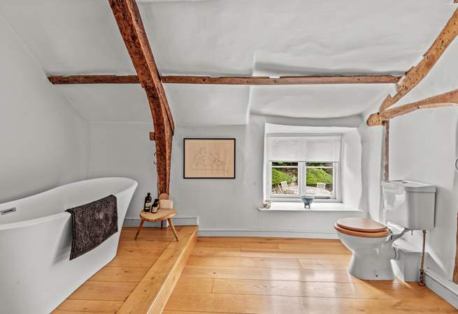 Another view of the spacious family bathroom.