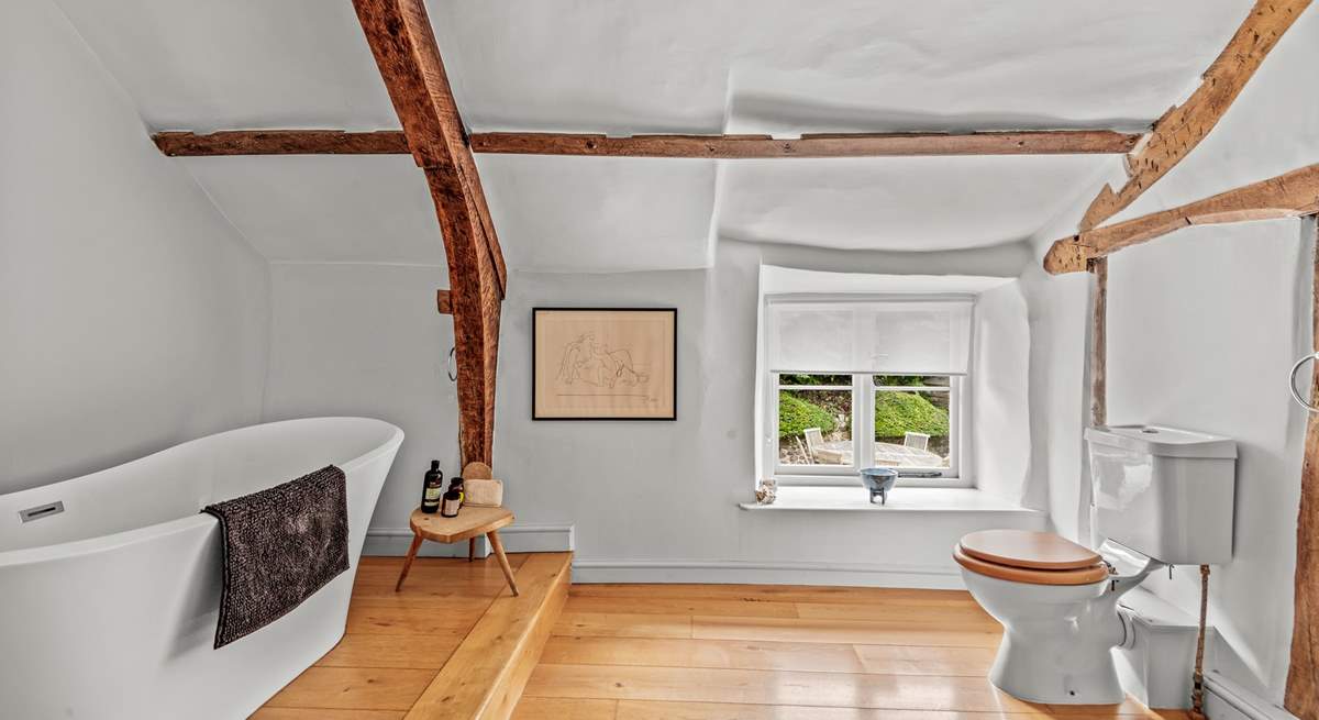 Another view of the spacious family bathroom.
