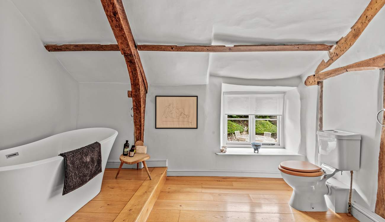 Another view of the spacious family bathroom.