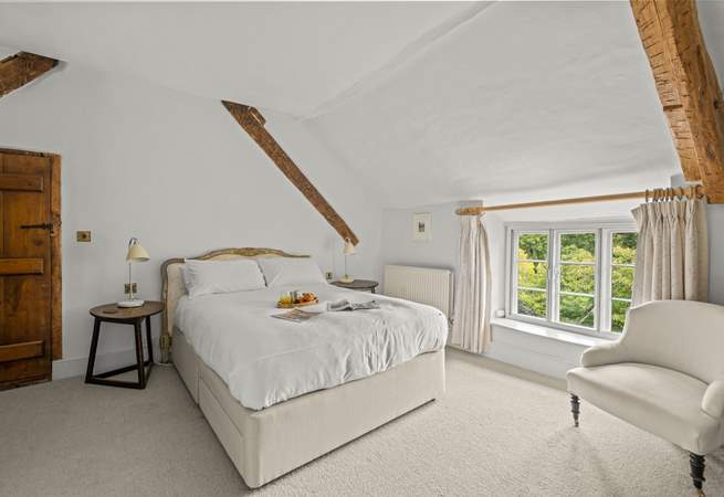 This is the master bedroom at the top of the stairs from the sitting-room.