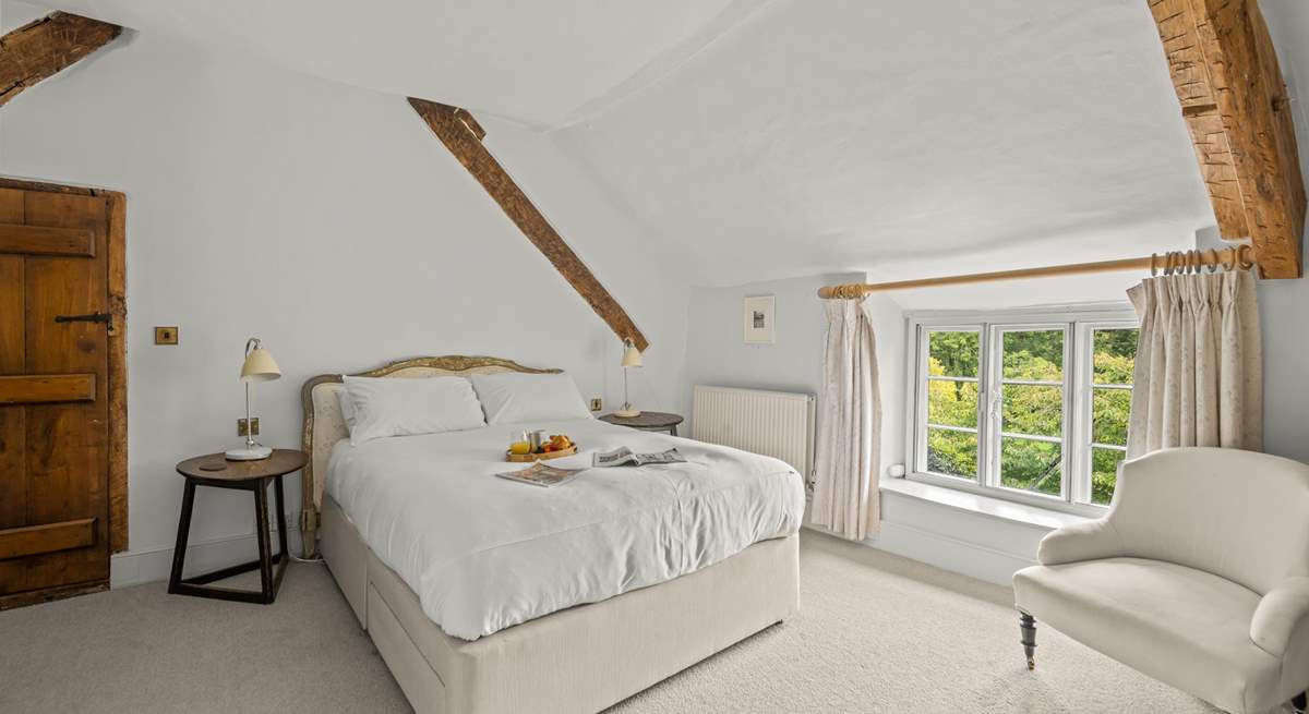 This is the master bedroom at the top of the stairs from the sitting-room.