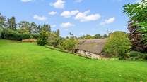 This is the wonderful view down over the farmhouse from the gardens at the rear.