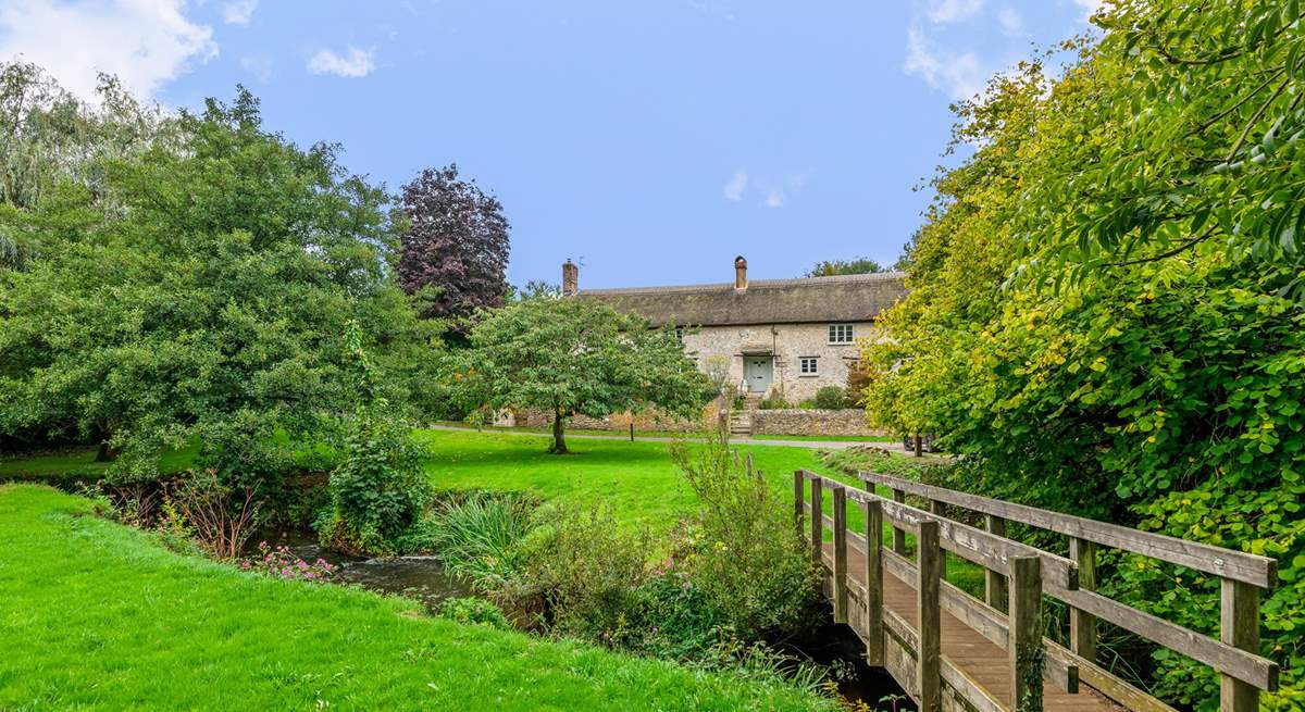 As well as the gardens around the farmhouse there is a small meadow and a little bridge over the river (please supervise children at all times).