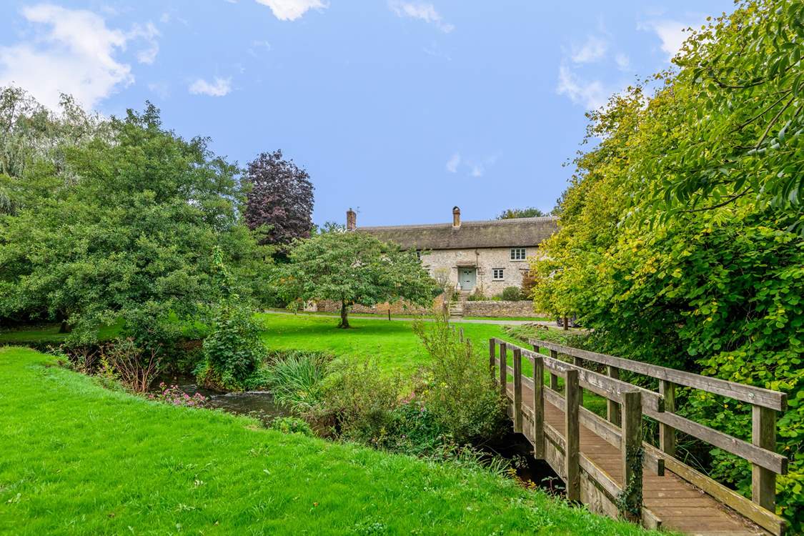 As well as the gardens around the farmhouse there is a small meadow and a little bridge over the river (please supervise children at all times).