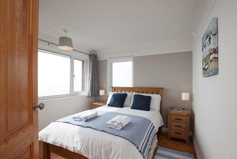 The second double bedroom is lovely, bright and airy with direct views out to the sea.
