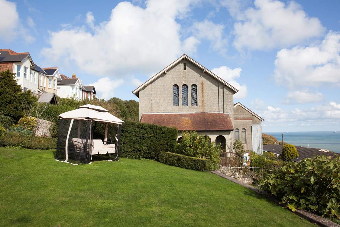 Take a seat in the garden and look out across the English Channel and watch the boats sail by.