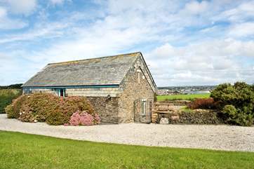 Treretherne Barn enjoys a wonderful setting.