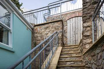 When escaping up to the garden, please take care when scaling the two flights of steps.