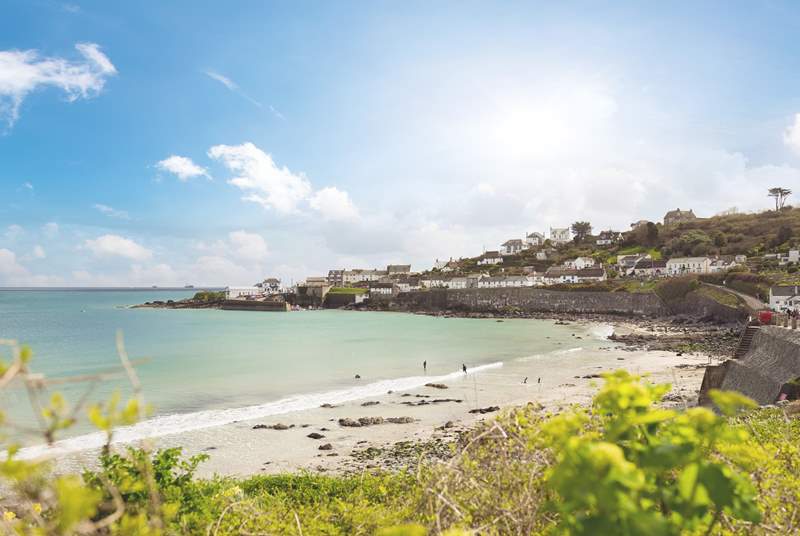 The pretty bay at Coverack is only a short drive away.