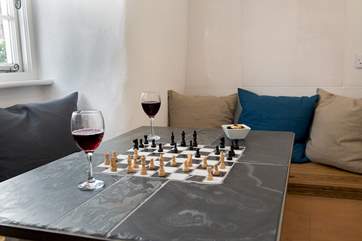 After meals you can enjoy the odd game of chess or checkers.