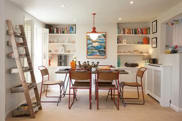 The dining-room with its unique artistic style.