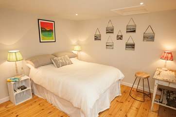 The calm and tranquil master bedroom.