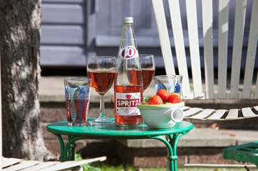 Take a drink out to the garden, sit back and relax in the warm summer sunshine.