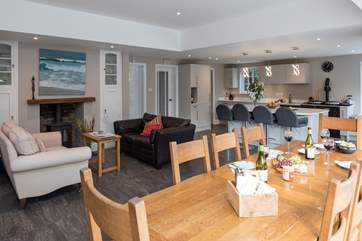 This wonderful room allows light and warmth to flood in.