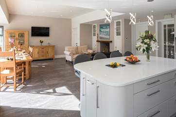 This very sociable open plan living space can accommodate all the family.