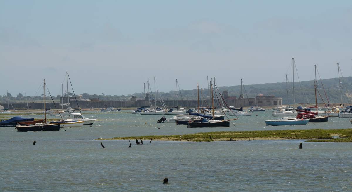 Nearby Keyhaven, with Hurst Castle in the background is a short ferry trip or a great walk along the shingle spit from Milford on Sea.