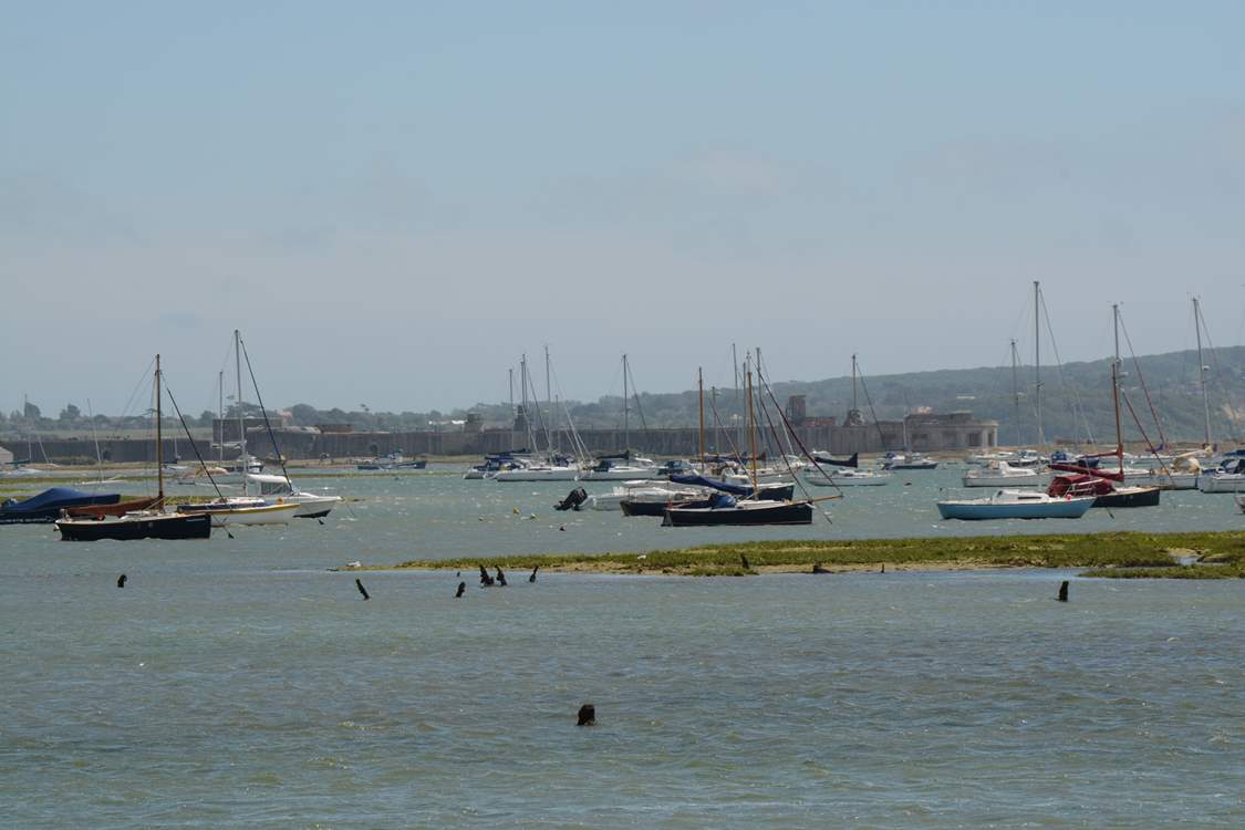 Nearby Keyhaven, with Hurst Castle in the background is a short ferry trip or a great walk along the shingle spit from Milford on Sea.