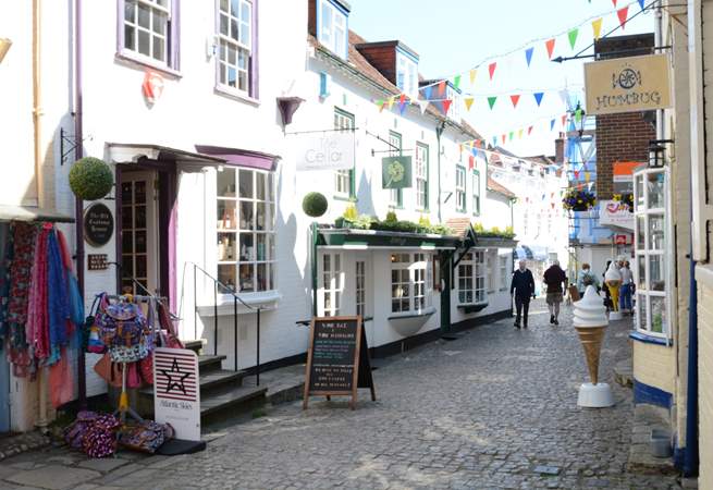 The pretty Georgian town of Lymington has a Saturday market and picturesque quayside.