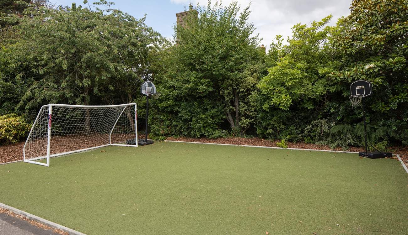 Run off any extra steam with a game of footall or basketball.