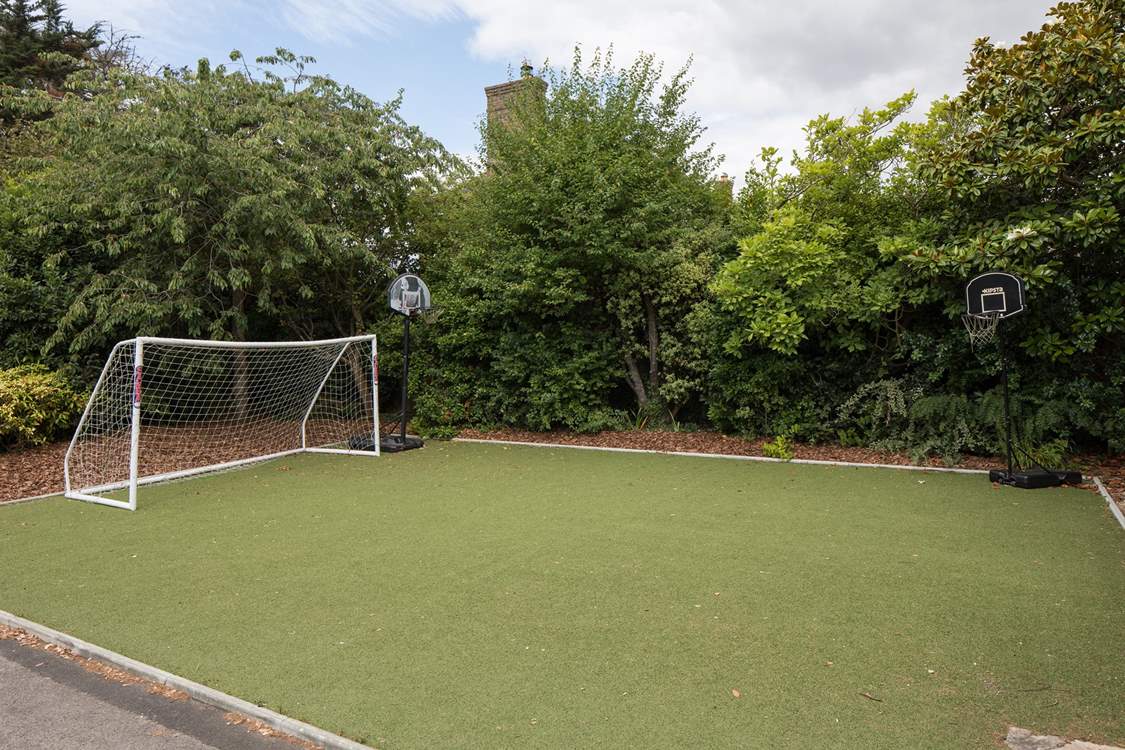 Run off any extra steam with a game of footall or basketball.
