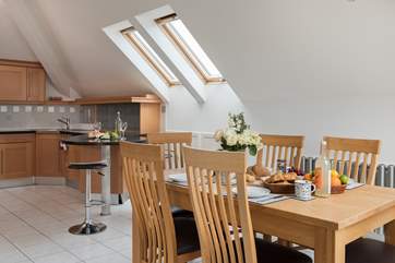 Looking through to the stylish kitchen.