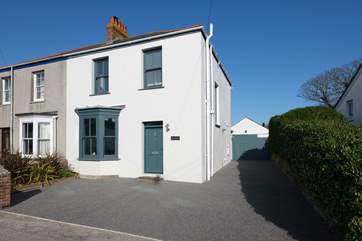 The front of the house has plenty of parking.