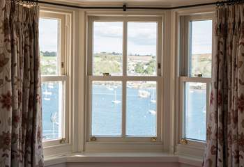 The bay window in Bedroom 1 frames the wonderful view.