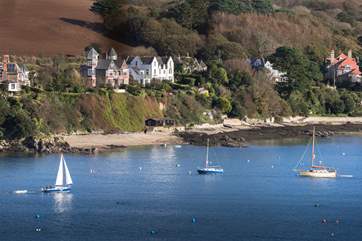 Looking across to the pretty village of Flushing on the opposite side of the Penryn river.