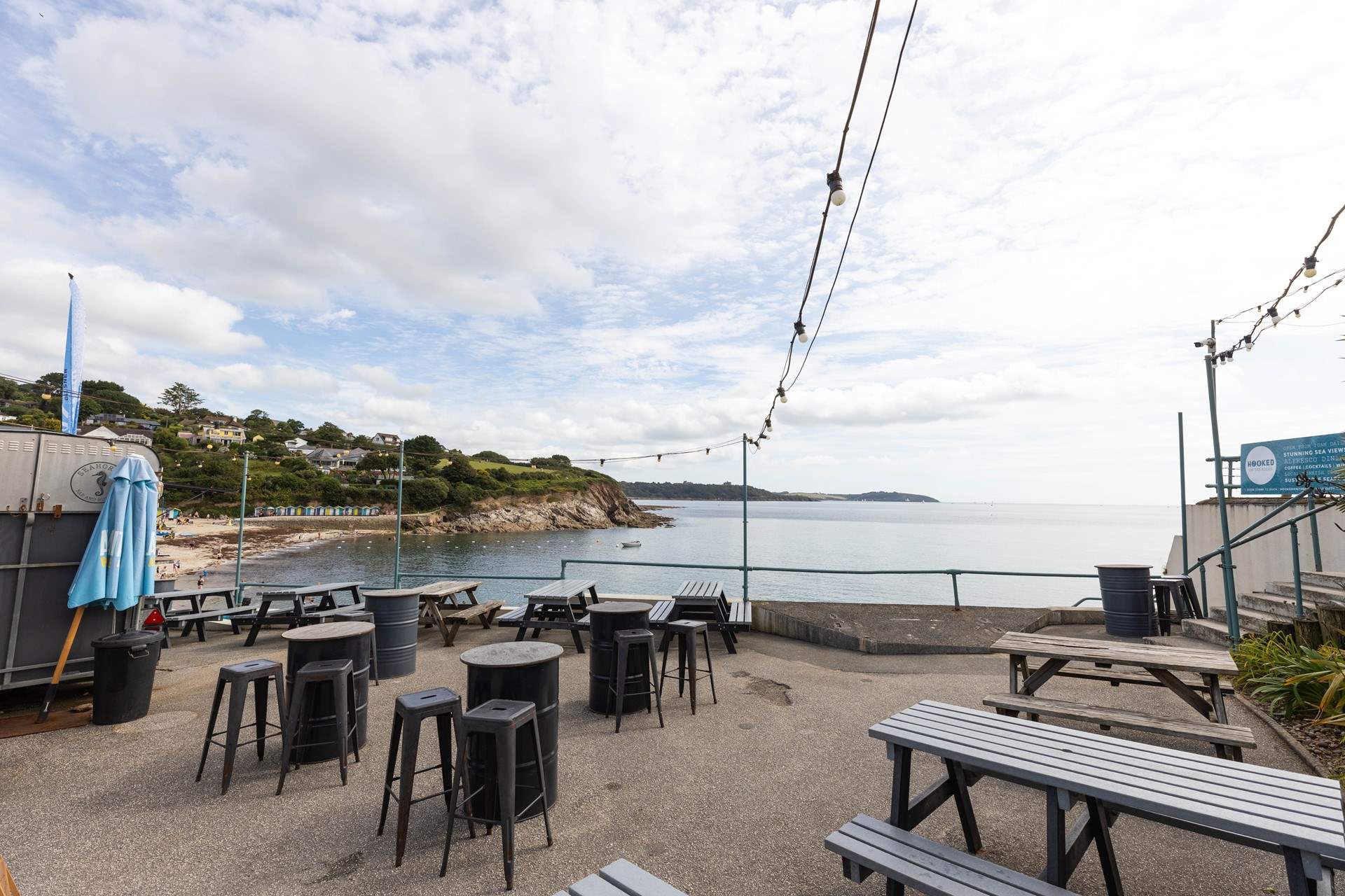 Just above Swanpool beach in Falmouth is The Beach House a great restaurant with fabulous views. 