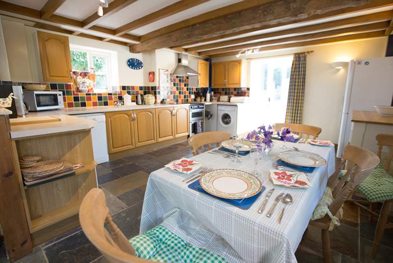 There is plenty of space at the dining-table for happy family holiday meals, although Whimple has two lovely pubs to choose from for eating out.