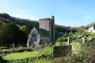 Branscombe's parish church, Saint Winifred's.