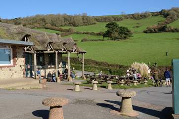 The award-winning Sea Shanty Beach cafe at Branscombe beach serves delicious locally caught seafood.