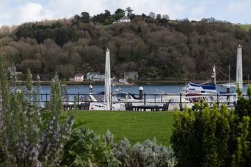 Looking across the Dart Marina complex towards Kingswear. A short ferry crossing opens a whole new adventure in beautiful Kingswear and the towns and villages beyond.
