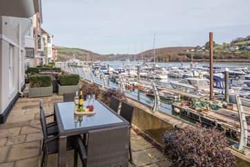 There are unrivalled views across the River Dart from your terrace.