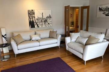 The super stylish yet comfortable sitting-room.