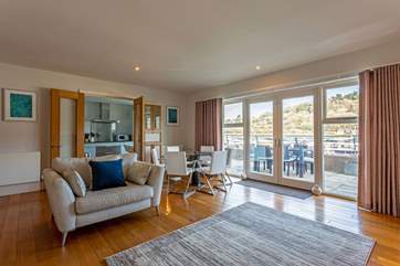 The gorgeous living space - just look at those views!