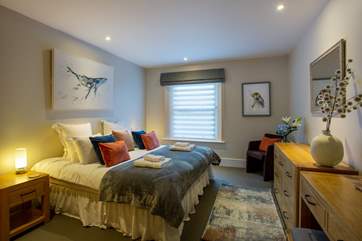 Bedroom One has a gorgeous super-king bed is a very welcome sight at the end of a fun packed day. The bed is also 'zip and link' giving you extra flexibility should you require the room with twin beds.