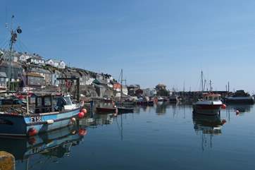 Mevagissey harbour is a ten minute walk down into the village.