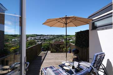 Looking out over the deck.