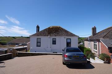 Plenty of space for parking at Little Trevarne.