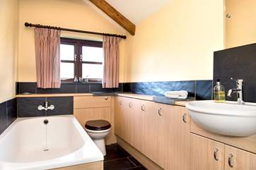 The stylish family bathroom.