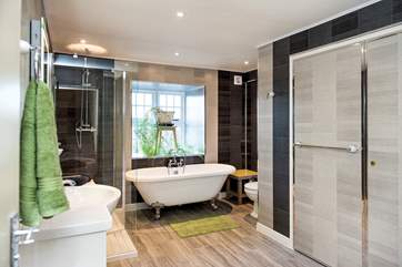 The luxurious bathroom.